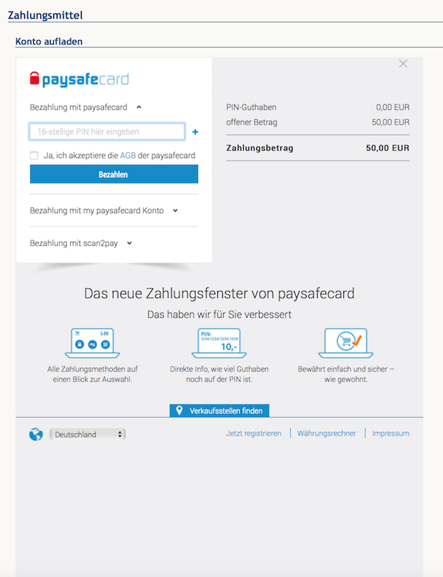 Paysafecard Einzahlung Stargames