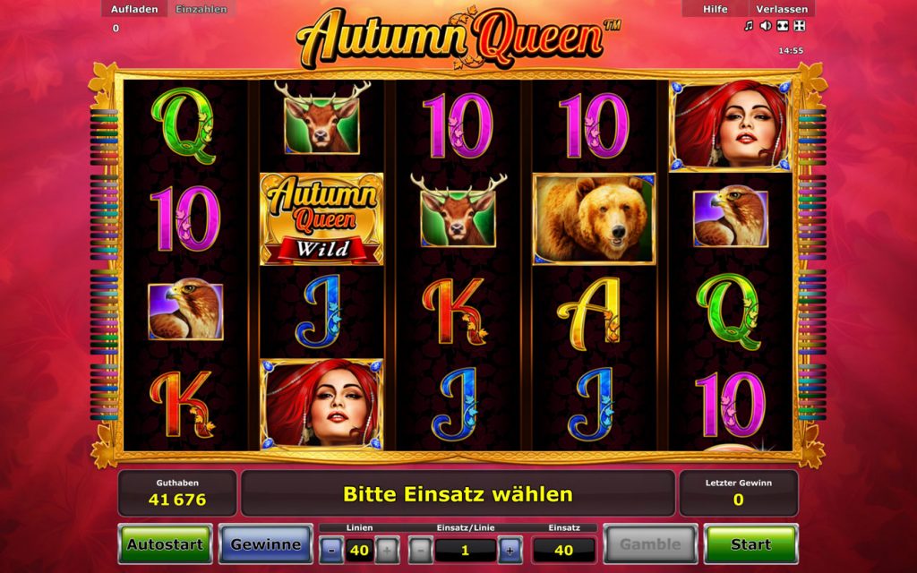 Autumn Queen NovoLine Spielautomat auf 40 Punkten Einsatz