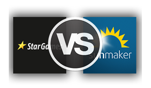 StarGames vs Sunmaker Vergleich - Beide Logos auf einem Bild
