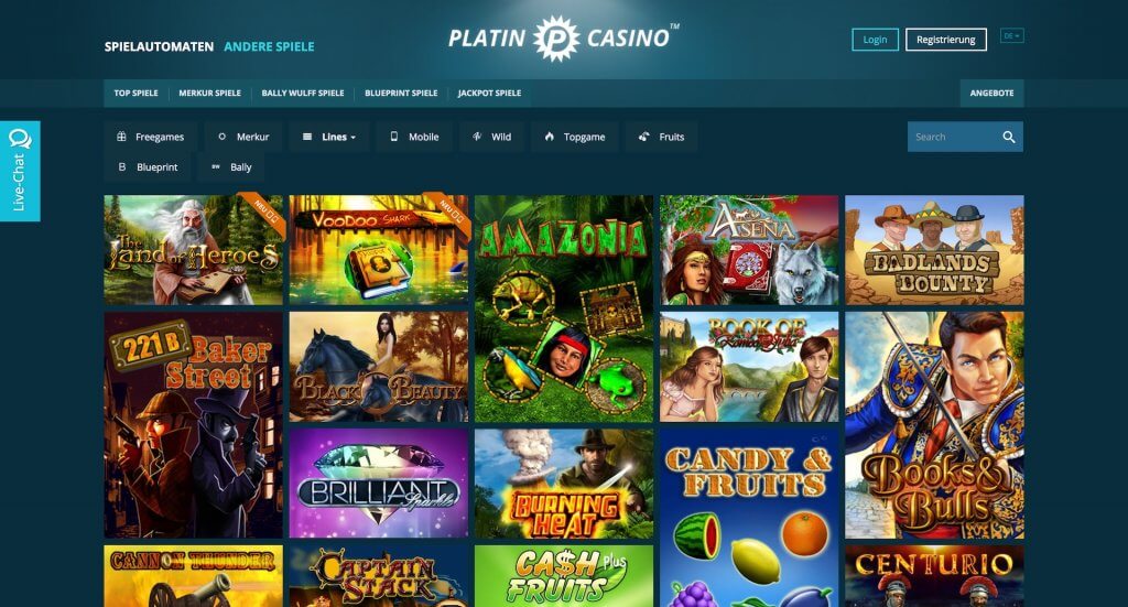 Platin Casino Spielautomaten