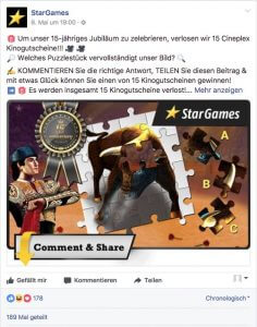 Facebook Post ueber El Torero Gewinnspiel