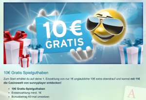 10 Euro gratis SunnyPlayer